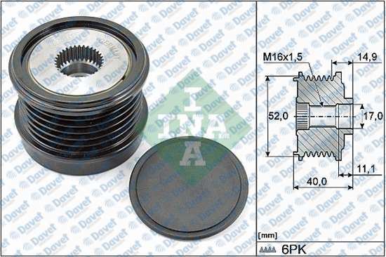 INA 535029310 Alternator Kasnagi W204 08-14 W205 13-18 W212 13-16 W213 16> R172 15>